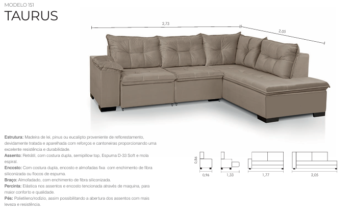 Sofá Canto Taurus